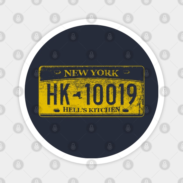 Hell's Kitchen Zip Code 10019 (New York License Plate) Magnet by UselessRob